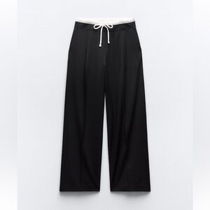 Zara Double Waist Wide Leg Pants